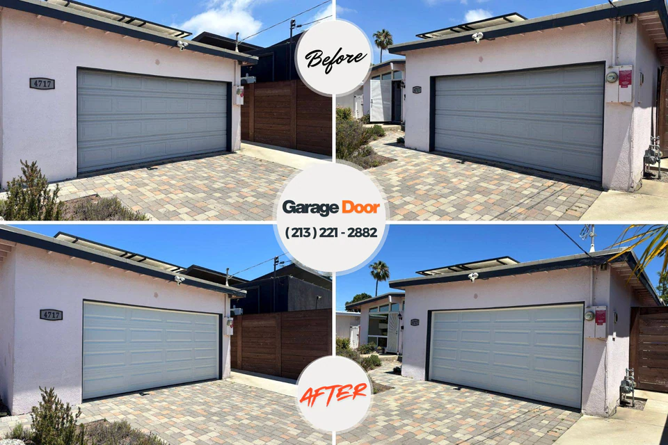 Before and after: garage door repair Pembroke Pines, FL